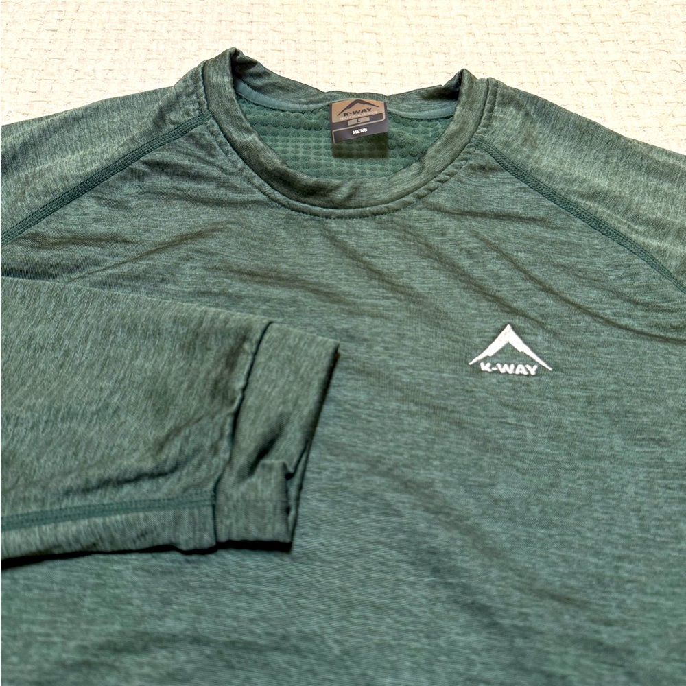 K-way men’s Harper fleece green top, size large